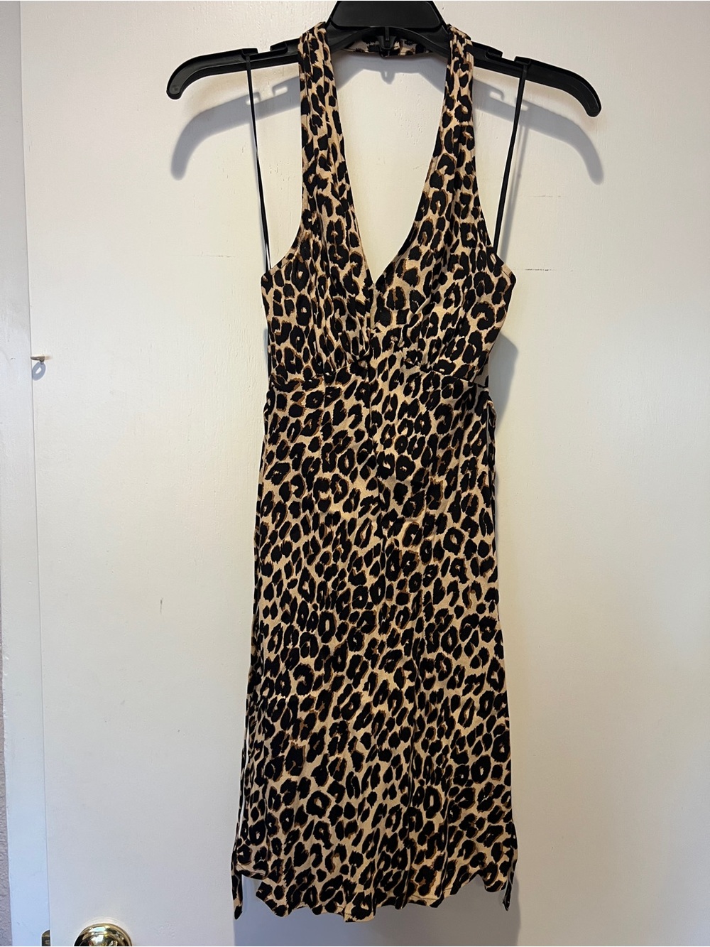Reformation Leopard Print Halter Mini Dress  NWT - Size XS